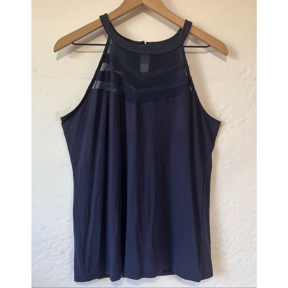 INC International Concepts Illusion Halter Top Size L
